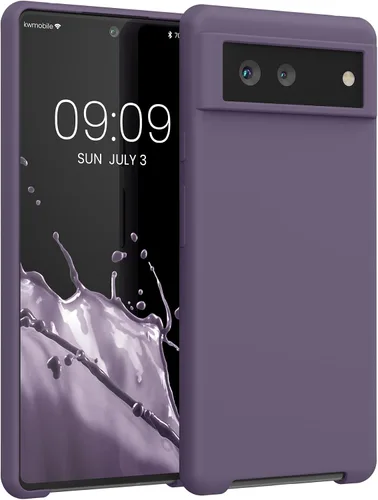 Vista 24 de kwmobile Funda Compatible con Google Pixel 6 Pro - Funda de teléfono de silicona TPU con acabado suave - Azul Arrecife