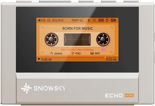Vista 7 de SnowSky/FiiO Echo MINI HiFi Bluetooth Reproductor de MP3, 15 Horas de Reproducción, Control de Volumen Independiente con Salidas de Auriculares