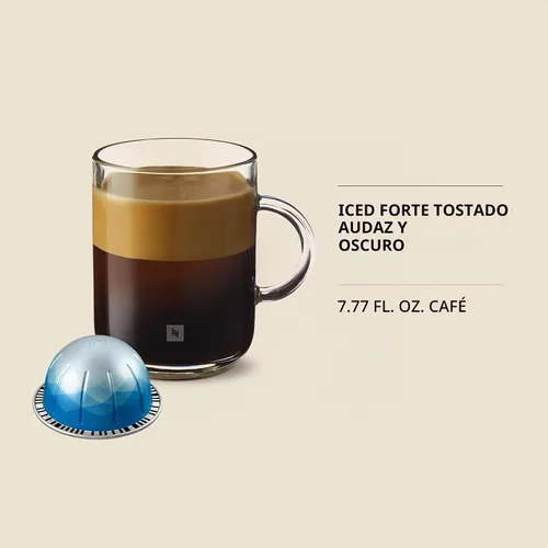 Vista 3 de Nespresso Cápsulas OriginalLine, Ice Forte, 30 cápsulas de café expreso, prepara 7.8 onzas. Cápsulas Pack de 1 Infusiones 7.8 oz.