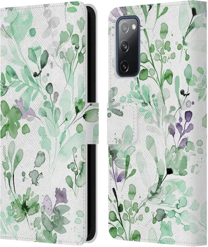Vista 21 de Head Case Designs Officially Licensed Ninola Beige Wild Grasses Leather Wallet Case Compatible with Samsung Galaxy A07 4G