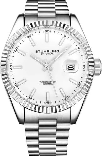 Vista 6 de Stuhrling Original Symphony Regent Coronet Reloj de pulsera de acero inoxidable para hombre