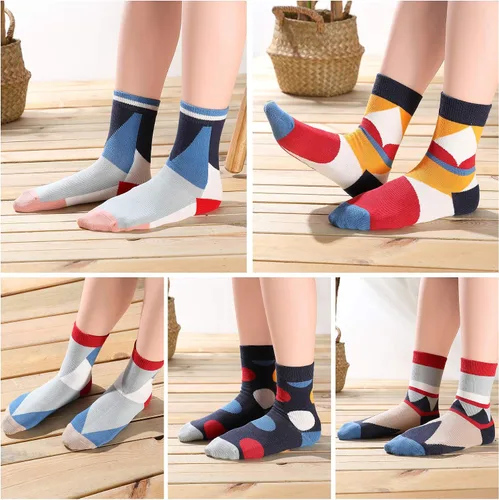 Vista 5 de SUNBVE Kids Boys Soft Fashion Cotton Dress Socks Gift