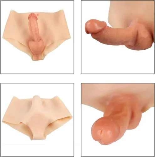 Vista 3 de Consolador de silicona de 5 pulgadas, pene realista, juguetes sexuales con strapon femenino para mujeres lesbianas, masturbación con polla