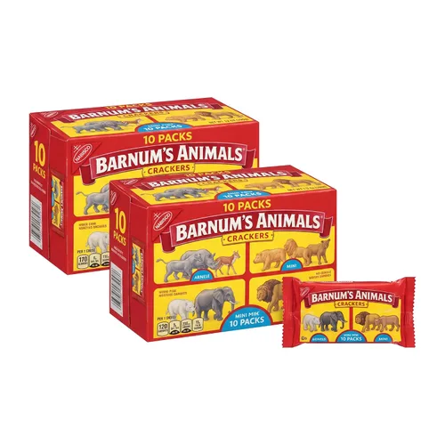 Vista 21 de BARNUM'S Galletas Originales de Animales, Aperitivos a Granel para Niños, 12 Cajas de 2.13 oz