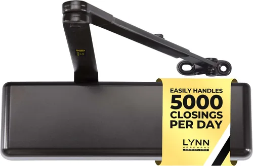 Vista 9 de LYNN HARDWARE Cierrapuertas automático extra resistente de servicio pesado (plateado) - Grado comercial, elección de contratistas, velocidad