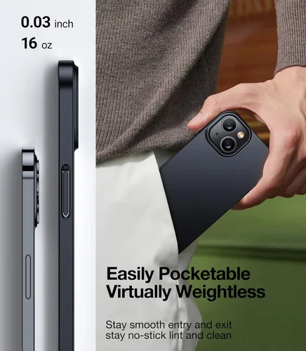 Vista 6 de TORRAS Funda Magnética de Ajuste Delgado para iPhone 13/iPhone 14, [Ultra Delgada][Compatible con MagSafe][Tacto de Terciopelo], Funda para iPhone