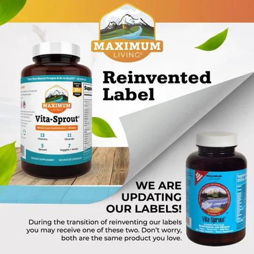 Vista 6 de Vita-Sprout - Mezcla de multivitamínicos y fitonutrientes integrales, 120 cápsulas