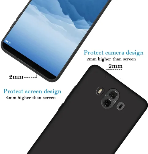 Vista 4 de Funda de teléfono personalizada para Huawei Mate 10, funda protectora de TPU suave contra arañazos, color negro