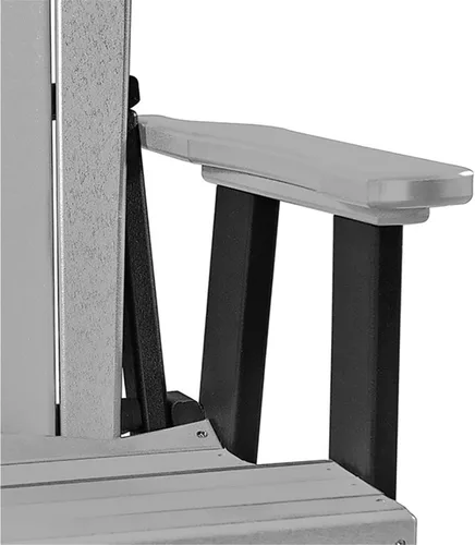 Vista 4 de American Furniture Classics Planeador de mesa central doble, gris claro