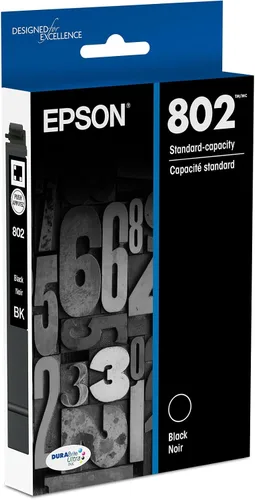 Vista 11 de EPSON 802 DURABrite Ultra Ink Cartucho negro de alta capacidad (T802XL120-S) funciona con WorkForce Pro WF-4720, WF-4730, WF-4734, WF-4740