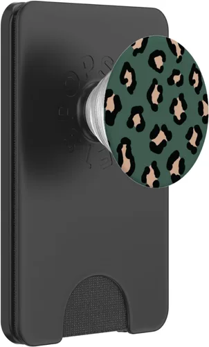 Vista 7 de PopSockets intercambiables con diseño de leopardo y estampado de guepardo verde