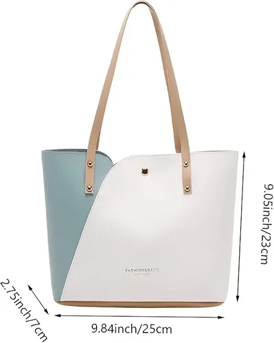 Vista 4 de Bolso de mano para mujer, bolso de mano de moda, bolso de hombro para mujer, bolsa de cuero con bolsillos