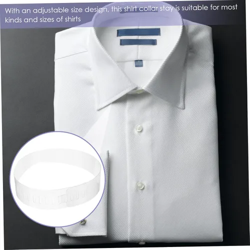 Vista 8 de BESTYASH Collar de plástico para hombre, 100 unidades de estancias de cuello para camisas para camisas de vestir