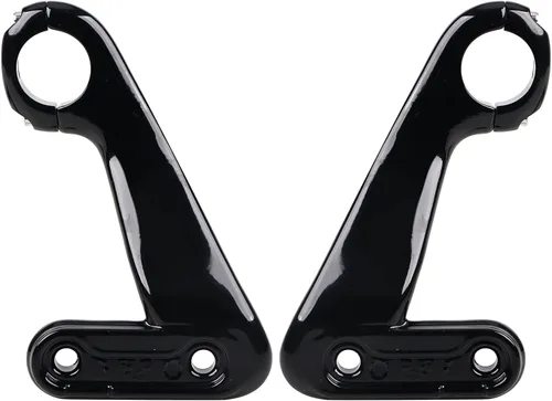 Vista 6 de Soporte de carenado frontal negro brillante de aleación de zinc compatible con Harley Road Glide FLTR Ultra FLTRU Custom FLTRX CVO Ultra FLTRUSE