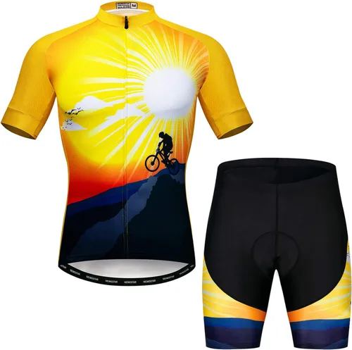 Vista 13 de Camisetas de ciclismo para hombre, camiseta de ciclismo de montaña, manga corta, transpirable, camisetas de ciclismo de secado rápido