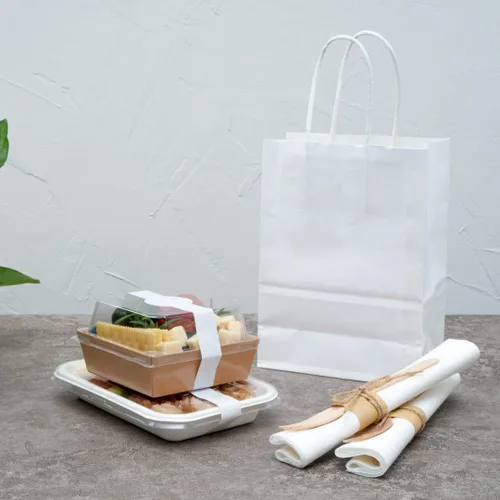 Vista 13 de Restaurantware RW Base 12 x 1.5 Pulgadas Bandas de Embalaje 100 Bandas Adhesivas para la Cintura - Etiqueta Adhesiva de Papel Blanco Fuerte