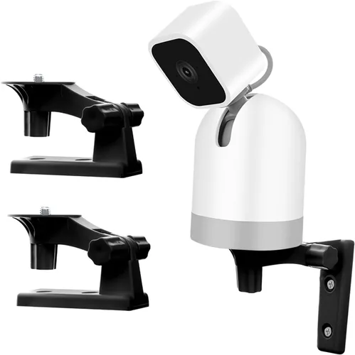 Vista 10 de Soporte de pared ajustable compatible con WYZE Cam Pan V3/V4/V2 Blink Mini cámara panorámica, rotación de ángulos de 180 grados para pared