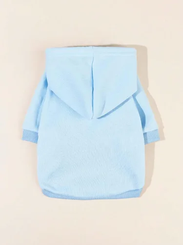 Vista 5 de QWINEE Sudadera básica con capucha para perro, suéter cálido para gatos, ropa para mascotas para Chihuahua, cachorro, gatito, perros pequeños