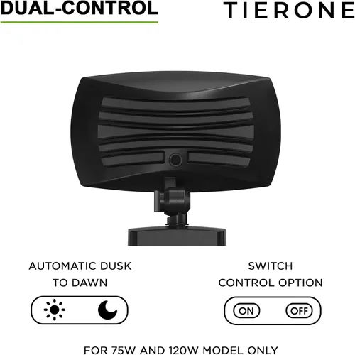 Vista 5 de Luz de inundación LED para exteriores con fotocélula del anochecer al amanecer, luz de seguridad al aire libre de 120 W, para jardines, patios