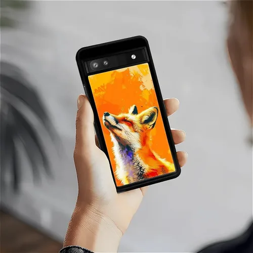 Vista 1449 de Compatible con Google Pixel 4A 5G Mobile Case Creative Acrylic Panel trasero Silicona Protección Grip especialmente diseñado para Google Pixel 4A 5G