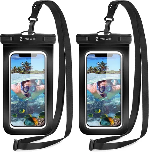 Vista 9 de Syncwire Funda impermeable para teléfono [paquete de 2] – Funda universal IPX8 impermeable para teléfono con cordón compatible con iPhone 13/12/11