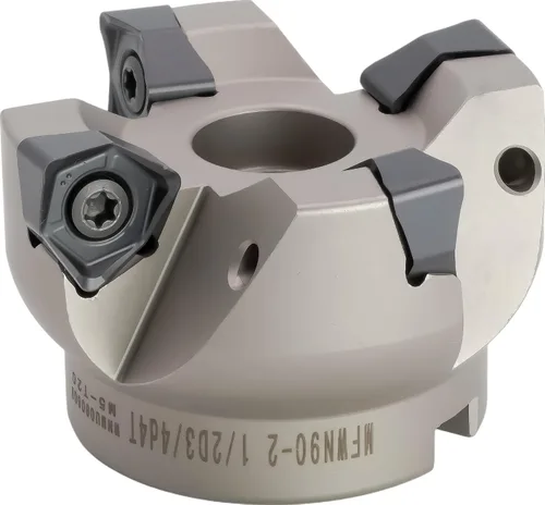 Vista 9 de Molino de cara indexable (Shell) de 2" 90°, para fresado de hombro cuadrado, diámetro del orificio del eje de 3/4", 4 flautas, con 4 piezas