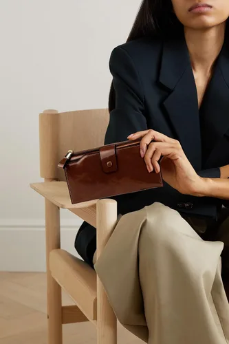 Vista 2 de YALUXE Cartera de piel auténtica para mujer con bloqueo RFID tarjetero múltiple con bolsillo para teléfono celular