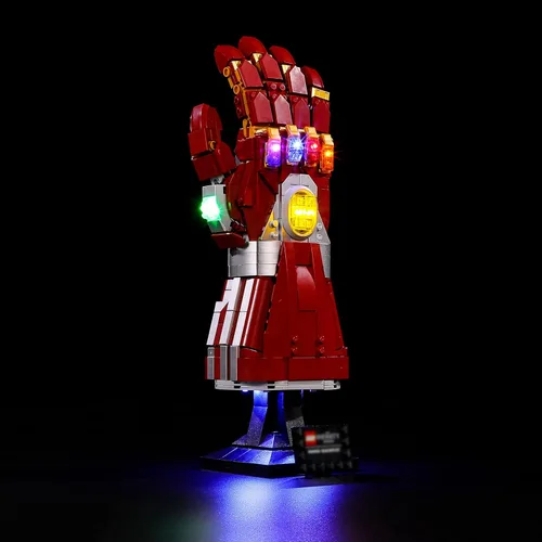Vista 2 de BRIKSMAX Kit de iluminación LED para LEGO-76223 Nano Gauntlet – Compatible con el modelo de bloques de construcción Lego Marvel, no incluye el juego