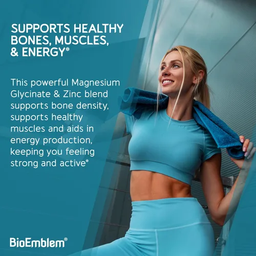 Vista 3 de BioEmblem Glicinato de magnesio con zinc y vitamina D3 K2