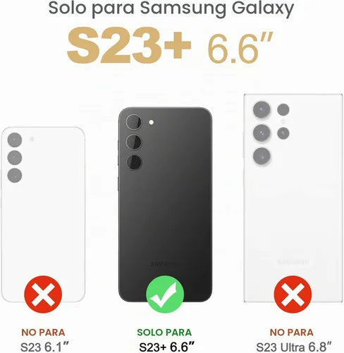 Vista 2 de SURITCH Funda transparente para Samsung Galaxy S23+ Plus de 6.6 pulgadas (solo protector de pantalla), [protector de pantalla integrado] carcasa