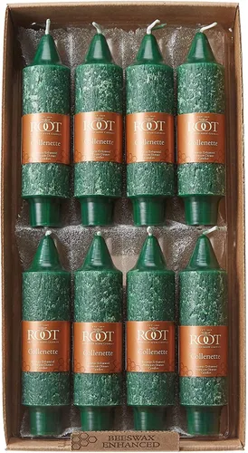 Vista 14 de Root Candles 59572 Timberline Collenette - Velas de cena sin perfume de 5 pulgadas, 8 unidades, oliva oscuro