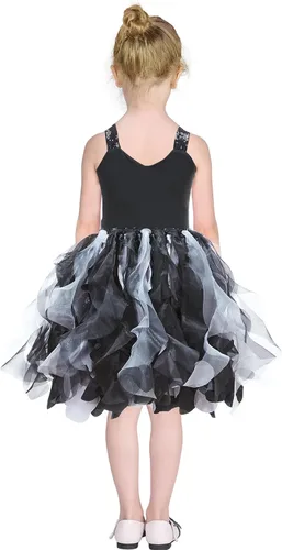 Vista 5 de Suppromo Vestido tutú para niñas pequeñas, fiesta de cumpleaños, vestido de tul con lentejuelas brillantes para niñas pequeñas, concurso