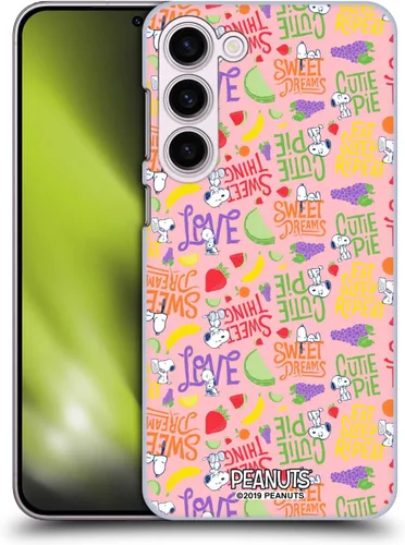 Vista 24 de Head Case Designs Funda rígida con licencia oficial de Peanuts Eat Sleep Snoopy Naturally Sweet compatible con Samsung Galaxy S23 Ultra 5G Comer
