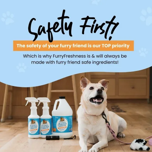 Vista 5 de FurryFreshness Extrafuerte mancha de orina de gato o perro y removedor permanente de olores + eliminador de olores – Elimina manchas de mascotas