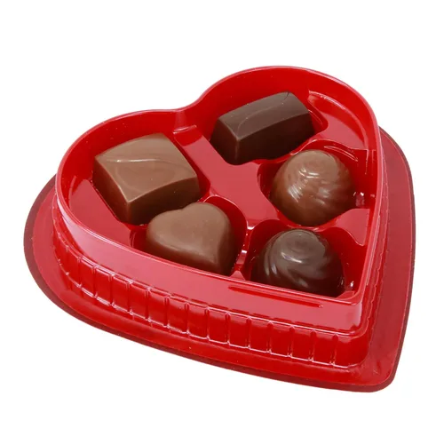 Vista 4 de Sweetzo - Caja de corazón de chocolate de San Valentín para niñas, trufas con sabor surtido en el interior, el estilo puede variar, paquete de 3