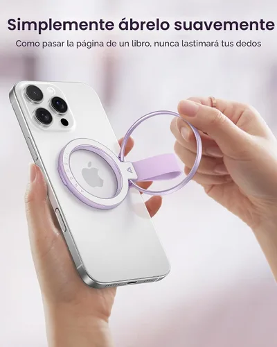 Vista 8 de andobil [2025 Estabilidad Sin Igual] Soporte Magnético para Teléfono con Anillo de Agarre para MagSafe Compatible con Accesorios MagSafe para iPhone
