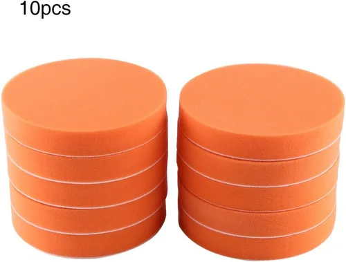 Vista 2 de Almohadilla de pulido, 10 Uds. 6 "(150 mm) Esponja Pulido Pulido Kit de almohadilla de cera herramienta para pulidor de coche Buffer Naranja