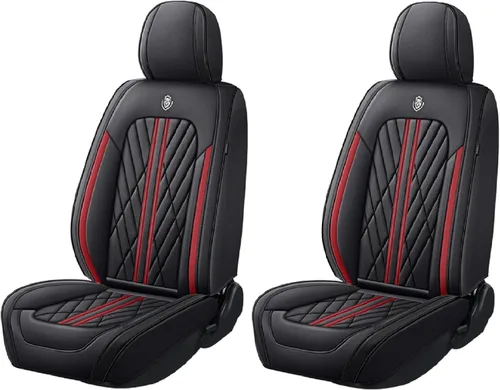 Vista 10 de Juego de fundas de asiento de automóvil de cuero nappa impermeables y transpirables de ajuste universal, cojín protector para vehículo automotriz