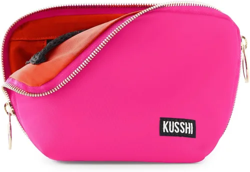 Vista 13 de KUSSHI Bolsa de Maquillaje y Cosméticos Lavable para Viaje, Negro