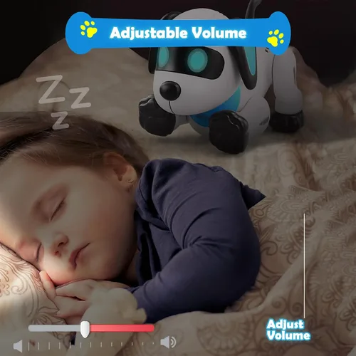 Vista 6 de yiman Perro Robot de Juguete con Control Remoto – Perro Robot Inteligente Programable para Niños de 3+, Juguete de Mascota Electrónico con Baile