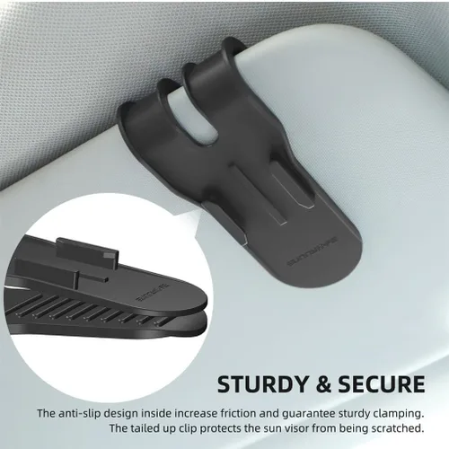 Vista 7 de Soporte para visera solar de automóvil para teléfono celular, abrazadera de teléfono de rotación de 360°, soporte de montaje para automóvil