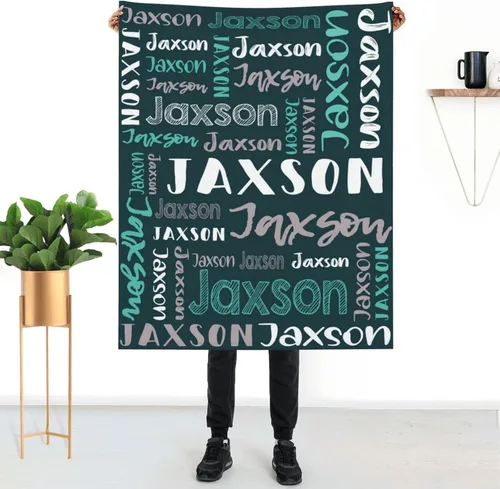 Vista 21 de Mantas de bebé personalizadas para niñas y niños con nombre, mantas de bebé personalizadas con nombre, mantas personalizadas para niños, artículos