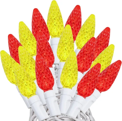 Vista 16 de Novelty Lights - Mini juego de 70 luces C6 LED de Navidad, serie de luces de grado comercial para exteriores, cable verde, 24 pies