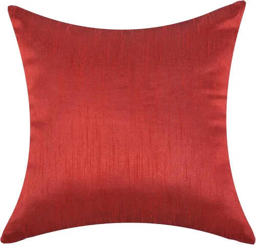 Vista 6 de Funda de almohada bordada con lentejuelas rojas, almohada decorativa con cuentas de 12 x 12 pulgadas, fundas de almohada de cama de diseño pequeño