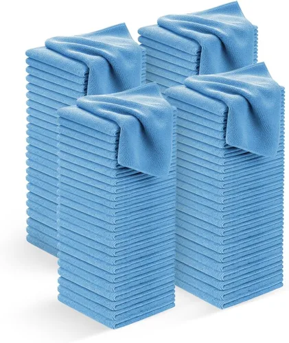 Vista 33 de Avalon Towels Paños de limpieza de microfibra (paquete de 48) – Tamaño 16 x 16 pulgadas, trapos de limpieza altamente absorbentes, sin pelusa Negro