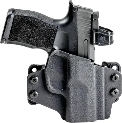 Vista 8 de Rounded OWB Pancake Holster - Outside Waistband Carry, American Made, Concealment Express, Black Kydex, Optics Ready, Fits
