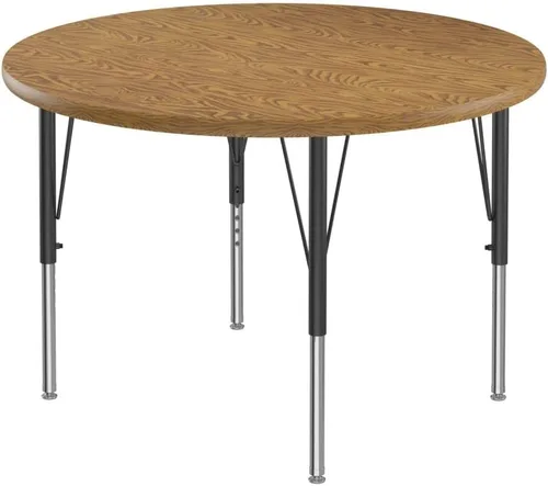 Vista 11 de Correll - Mesa rectangular de actividades para el aula de 24 x 36 pulgadas, altura ajustable (19-29 pulgadas), parte superior de nogal colonial