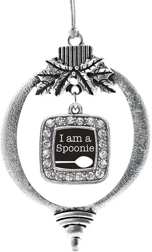 Vista 112 de Inspired Silver - Bon Voyage Cruise Ship Charm Ornamento – Adornos navideños cuadrados de plata con joyas de circonita cúbica