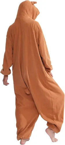 Vista 3 de Mameluco de oso para adultos pijama de una sola pieza para cosplay ropa de dormir de animales disfraz para mujeres y hombres