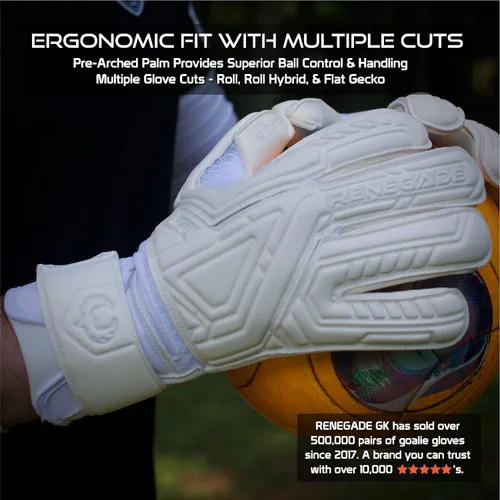 Vista 3 de Renegade GK Fury - Guantes de portero de alto rendimiento, protección antimicrobiana (tallas 6-11, 7 estilos, nivel 4), protectores de dedo Pro-Tek